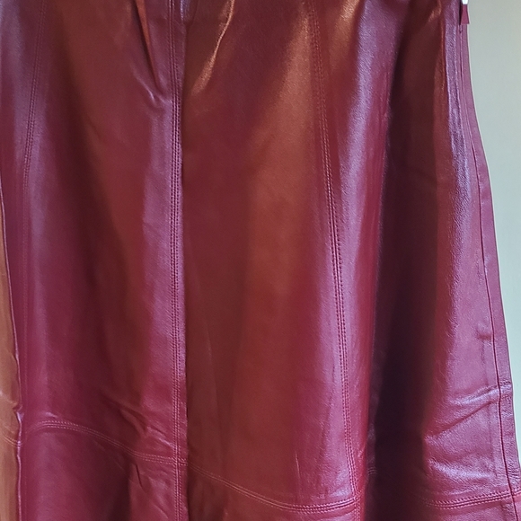 Kate Spade genuine lambskin leather skirt - Picture 7 of 8